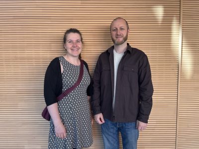 Nicole Brock und Benedikt Fuchs. Bild aufgenommen im Stadelmannanwesen 2026.